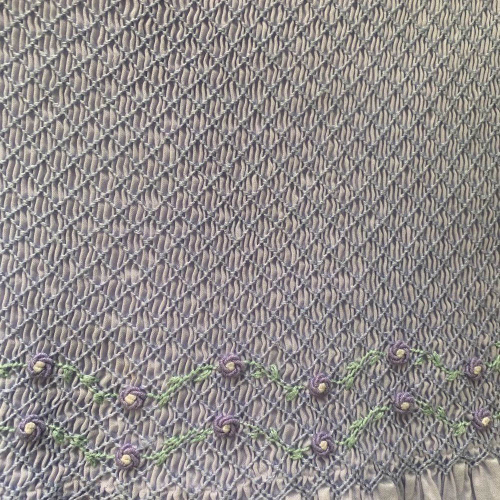STRASBURG VINTAGE Lavender Smocked Dress - Size 8 - Picture 5 of 11